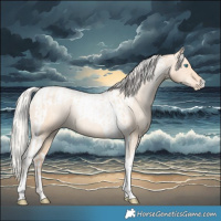 Horse Color:Silver Amber Champagne Pearl Dun Tobiano Varnish Rabicano  and Silver Amber Champagne Pearl Dun Tobiano Varnish Rabicano 