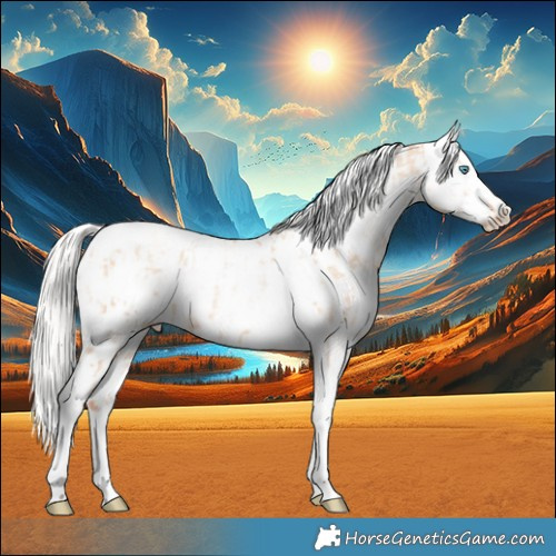 Horse Color:Silver Amber Champagne Pearl Dun Tobiano Appaloosa Rabicano and Silver Amber Champagne Pearl Dun Tobiano Appaloosa Rabicano