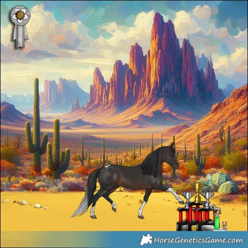 Horse Color:Brown Tobiano 