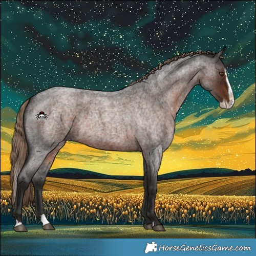 Horse Color:Liver Red Roan Splash