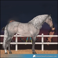 Horse Color:Platinum Chocolate Palomino Roan Mushroom 