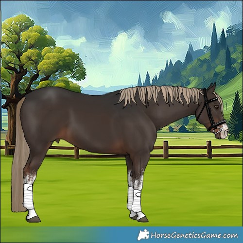 Horse Color:White Spotted Liver Chestnut 