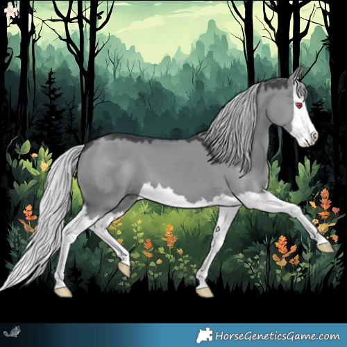 Horse Color:Silver Grullo Chinchilla Splash