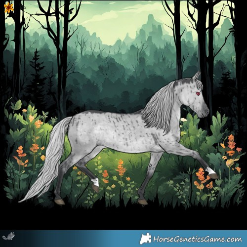 Horse Color:Silver Grullo Chinchilla Brindle 