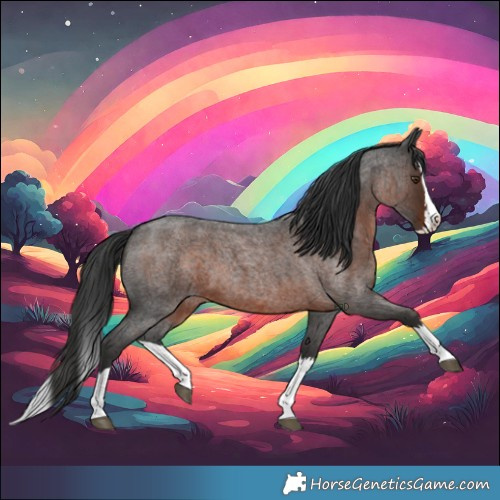 Horse Color:Liver Red Roan Splash 