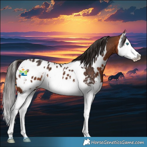 Horse Color:White Spotted Bay Splash Appaloosa 