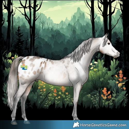 Horse Color:Gray Bay Dun Appaloosa Rabicano 