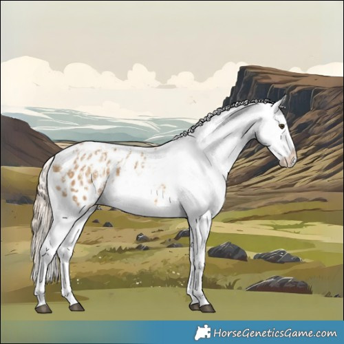 Horse Color:Powder White Chocolate Palomino Dun Appaloosa  and Powder White Chocolate Palomino Dun Appaloosa 