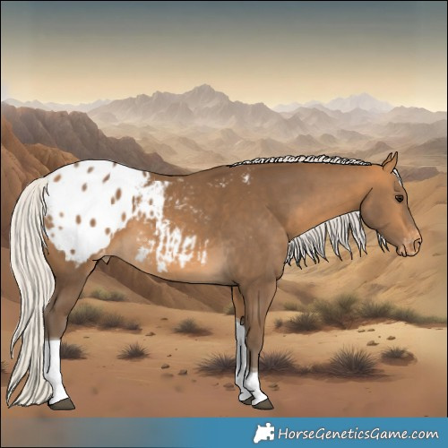 Horse Color:Silver Buckskin Tobiano Appaloosa 