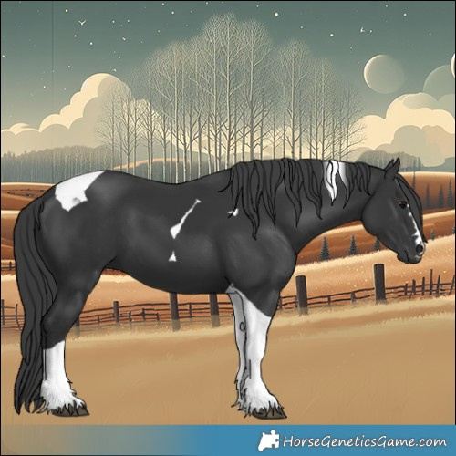 Horse Color:Black Tobiano