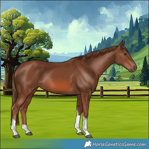Horse Color:Chestnut Tobiano Rabicano