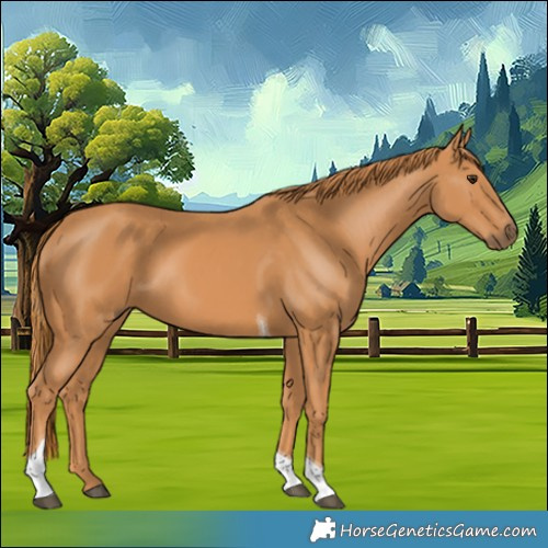 Horse Color:Chestnut Tobiano Rabicano