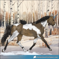 Horse Color:Buckskin Dun Snowflake Varnish  and Buckskin Dun Splash 