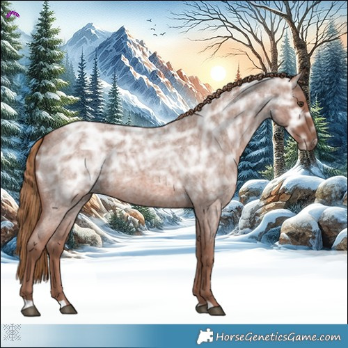 Horse Color:Red Ice Roan Rabicano 