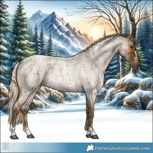 Horse Color:Palomino Ice Roan Rabicano 