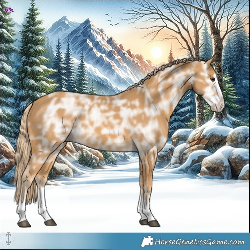 Horse Color:Palomino Ice Splash Rabicano 
