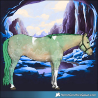 Horse Color:Watercolor Bay Ice Tobiano Rabicano 