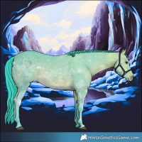 Horse Color:Watercolor Brown Ice Dun Rabicano 