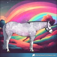 Horse Color:Watercolor Brown Ice Sabino