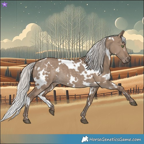 Horse Color:White Spotted Silver Grullo Rabicano