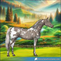 Horse Color:White Spotted Silver Grullo Rabicano