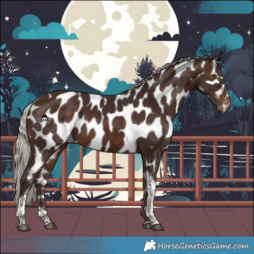 Horse Color:Silver Brown Tobiano Appaloosa 