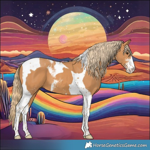 Horse Color:Chestnut Sabino Tobiano 