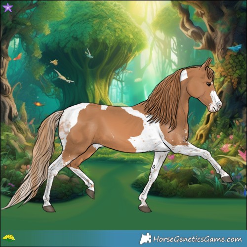 Horse Color:Chestnut Sabino Tobiano