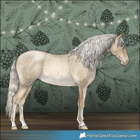 Horse Color:Silver Buckskin Roan Pearl 
