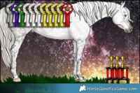 Horse Color:Gray Silver Smoky Black Splash Tobiano Snowflake Varnish