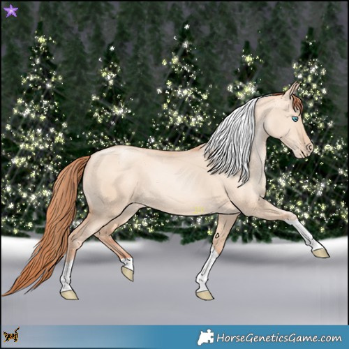 Horse Color:Sable Champagne Pearl Dun Sabino Tobiano