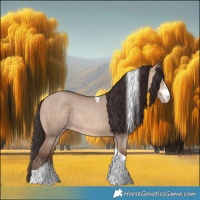 Horse Color:Sable Champagne Dun Sabino Tobiano 