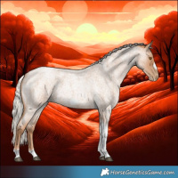 Horse Color:Silver Blue Roan Pearl Tobiano Frame 