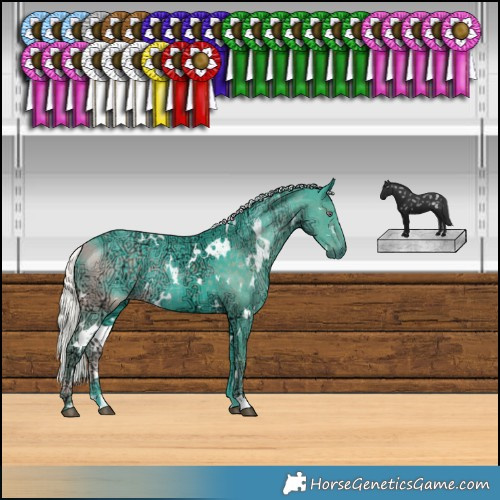 Horse Color:Watercolor White Spotted Silver Smoky Black Chinchilla Ice 