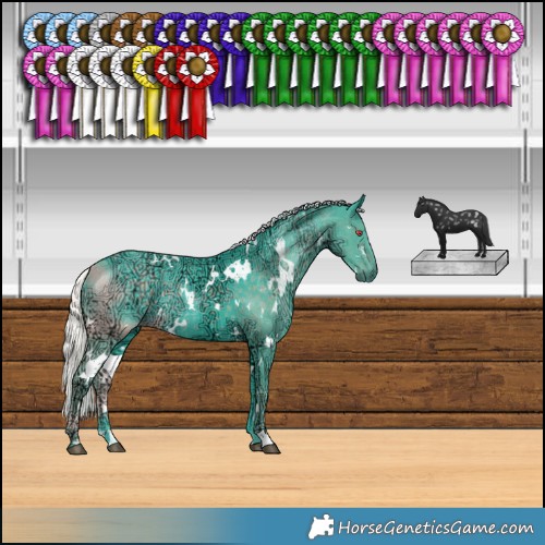 Horse Color:Watercolor White Spotted Silver Smoky Black Chinchilla Ice 