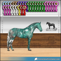 Horse Color:Watercolor White Spotted Silver Smoky Black Chinchilla Ice 
