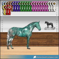 Horse Color:Watercolor White Spotted Silver Smoky Black Chinchilla Ice 