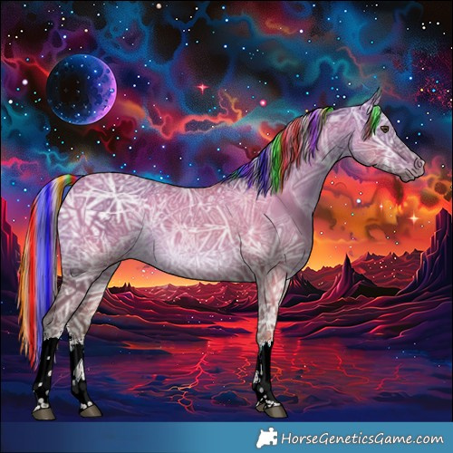 Horse Color:Painted White Spotted Silver Brown Ice Dun Rabicano 