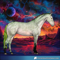 Horse Color:Void Painted Watercolor Brown Ice Dun Tobiano Rabicano