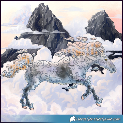 Horse Color:Void Painted Watercolor Silver Bay Dun Tobiano Rabicano