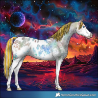 Horse Color:Painted Nacre White Spotted Silver Brown Ice Splash Appaloosa 