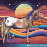 Horse Color:Painted Nacre Silver Bay Ice Appaloosa