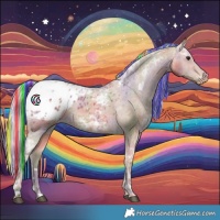 Horse Color:Painted Nacre Silver Bay Ice Appaloosa 