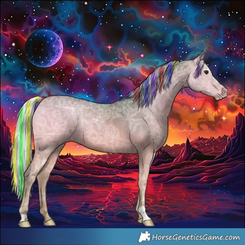Horse Color:Painted Watercolor Silver Brown Ice 