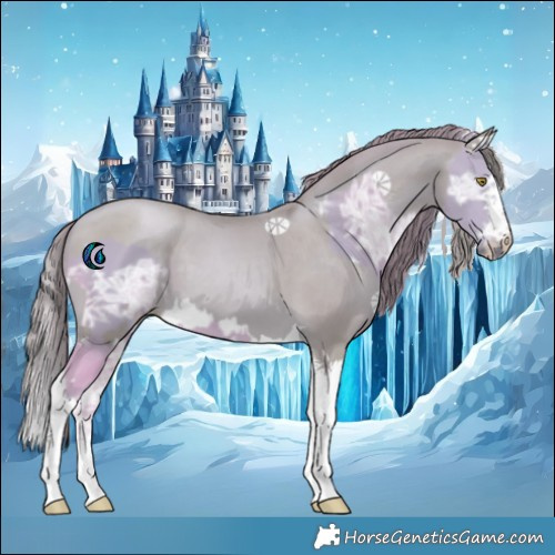 Horse Color:Watercolor Palomino Ice  and Watercolor Smoky Black Pearl Splash 