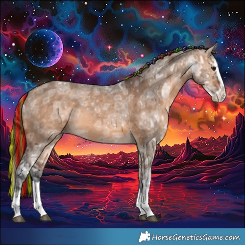 Horse Color:Painted Bay Ice Dun Splash 