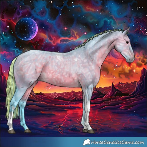 Horse Color:Painted Watercolor Brown Ice Dun Tobiano