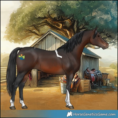 Horse Color:Brown Tobiano 