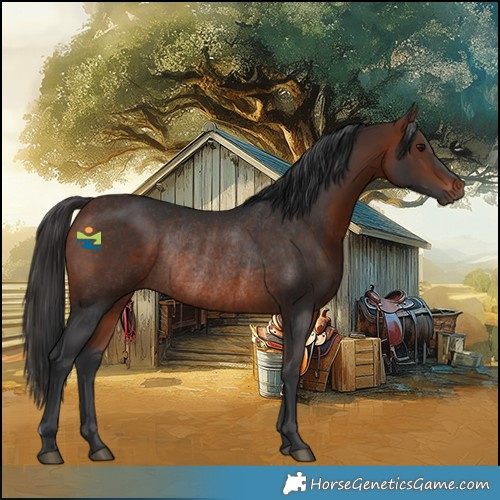 Horse Color:Bay Rabicano 