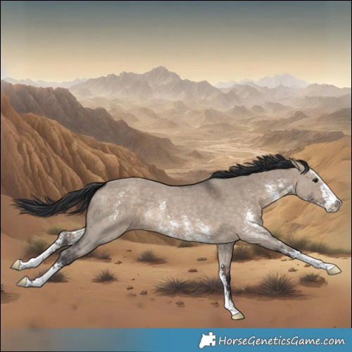 Horse Color:Brown Dun Sabino 